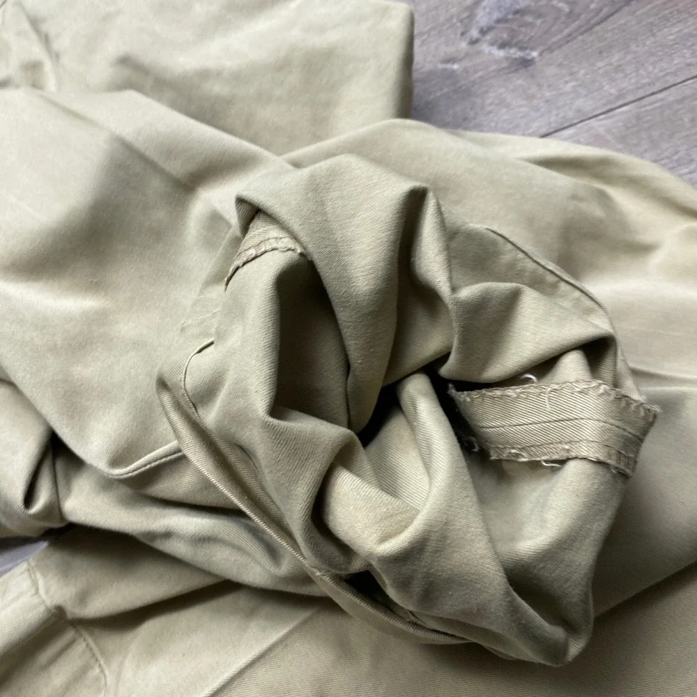 Vintage 50s Pleated Khaki Workwear Pants Prentice Zip Military Heavy Twill 30x30